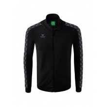 Erima Team Essential Tracktop Sports Jacket - comfortable, ribbed cuffs, side pockets - black/gray Men